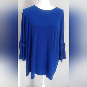 Susan Graver Elegant Blue Women's Blouse